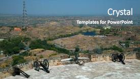  Presentation with india fort - Colorful presentation theme enhanced with mehrangarh fort jodhpur rajasthan india backdrop and a  colored foreground