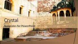  Presentation with jodhpur - Presentation theme having mehrangarh fort jodhpur rajasthan india background and a  colored foreground