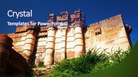  Presentation with jodhpur - Presentation enhanced with mehrangarh fort jodhpur rajasthan india background and a  colored foreground