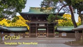  Presentation with tokyo - Amazing slide set having meiji-shrine-in-tokyo-japan backdrop and a tawny brown colored foreground