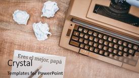  Presentation with papa noel - Beautiful PPT layouts featuring mejor papa written on paper backdrop and a coral colored foreground