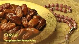  Presentation with rosary - Cool new presentation with mekka - dates and islamic rosary backdrop and a tawny brown colored foreground
