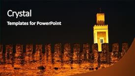  Presentation with africa - Audience pleasing PPT theme consisting of meknes old medina morocco africa backdrop and a  colored foreground