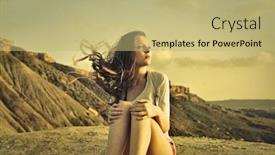  Presentation with melancholy - Slides consisting of melancholy background and a mint green colored foreground