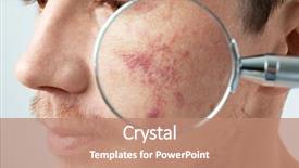  Presentation with melanoma - Audience pleasing slide set consisting of melanoma - looking at young man's birthmarks backdrop and a coral colored foreground