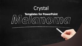 Presentation with melanoma - Slides having melanoma cancer written background and a black colored foreground