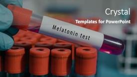  Presentation with hormone - Presentation design consisting of melatonin-hormone-test-releases-melatonin background and a gray colored foreground