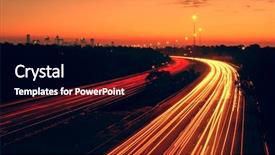  Presentation with melbourne - Audience pleasing theme consisting of melbourne's eastern freeway by night backdrop and a black colored foreground