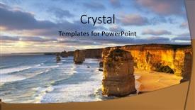  Presentation with melbourne - Slides enhanced with melbourne - twelve apostles at sunset great background and a light blue colored foreground