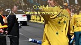  Presentation with homecoming - Cool new slides with melbourne-17-september-gold-medalist backdrop and a tawny brown colored foreground