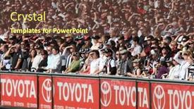  Presentation with australia melbourne - Amazing presentation theme having melbourne-april-25-crowd backdrop and a tawny brown colored foreground