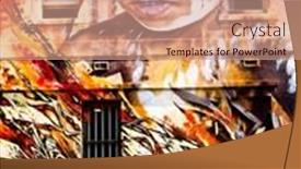  Presentation with street art graffiti - Cool new slide deck with melbourne-aug-28-street-art backdrop and a coral colored foreground