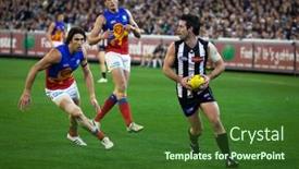  Presentation with australia melbourne - Beautiful presentation theme featuring melbourne-august-20-collingwood-s backdrop and a forest green colored foreground