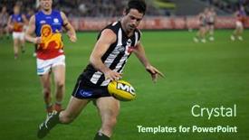  Presentation with melbourne - Colorful presentation theme enhanced with melbourne-august-20-collingwood-s backdrop and a tawny brown colored foreground