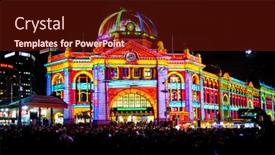  Presentation with australia melbourne - PPT theme enhanced with melbourne-australia-february-22-2014 background and a tawny brown colored foreground