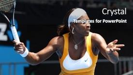  Presentation with third - Slides consisting of melbourne-australia-january-23-serena background and a wine colored foreground