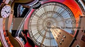  Presentation with glass tower - Amazing presentation theme having doctor man working on the computer in lab backdrop and a sky blue colored foreground