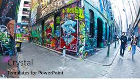  Presentation with urban art - Amazing slides having melbourne-australia-july-3-2014 backdrop and a light blue colored foreground