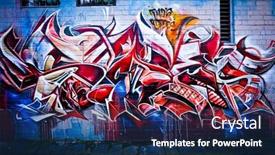  Presentation with urban art - Slides featuring melbourne-australia-june-28-2014 background and a navy blue colored foreground