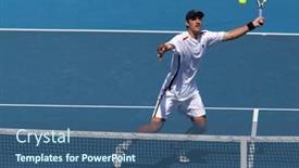  Presentation with volley - Colorful PPT layouts enhanced with melbourne-australia-march-6-carsten backdrop and a ocean colored foreground