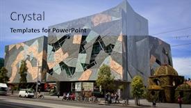  Presentation with melbourne - Presentation theme having melbourne-australia-october-29-iconic background and a light blue colored foreground