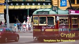  Presentation with australia melbourne - Audience pleasing PPT theme consisting of melbourne-australia-october-29-iconic backdrop and a tawny brown colored foreground