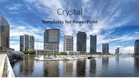  Presentation with melbourne - Slides enhanced with melbourne-cityscape-and-marina background and a light blue colored foreground