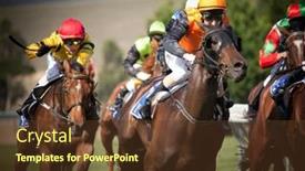  Presentation with australia melbourne - Cool new presentation theme with melbourne-february-21-horses-enter backdrop and a tawny brown colored foreground