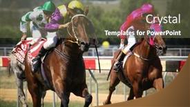  Presentation with finish line - Presentation having melbourne-february-21-sensational-news background and a tawny brown colored foreground