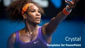  Presentation with win win - Slides having melbourne-january-17-serena-williams background and a ocean colored foreground