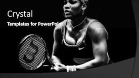  Presentation with win - Cool new slide deck with melbourne-january-17-serena-williams backdrop and a black colored foreground
