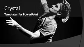  Presentation with melbourne - Colorful presentation theme enhanced with melbourne-january-19-roger-federer backdrop and a dark gray colored foreground