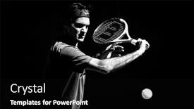  Presentation with australia melbourne - PPT theme featuring melbourne-january-19-roger-federer background and a  colored foreground