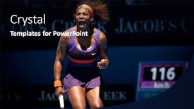  Presentation with third - Cool new PPT theme with melbourne-january-19-serena-williams backdrop and a black colored foreground