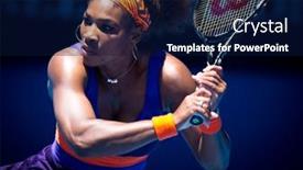  Presentation with third - Amazing presentation design having melbourne-january-19-serena-williams backdrop and a  colored foreground
