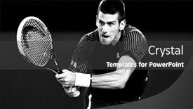  Presentation with win win - Audience pleasing presentation design consisting of melbourne-january-20-novak-djokovic backdrop and a dark gray colored foreground
