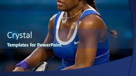  Presentation with third - Presentation having melbourne-january-21-serena-williams background and a ocean colored foreground