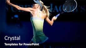  Presentation with win - Amazing presentation theme having melbourne-january-22-maria-sharapova backdrop and a navy blue colored foreground