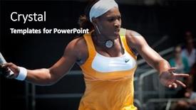  Presentation with third - PPT theme with melbourne-january-23-serena-williams background and a black colored foreground