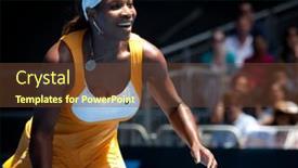  Presentation with third - Audience pleasing presentation theme consisting of melbourne-january-23-serena-williams backdrop and a tawny brown colored foreground