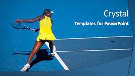  Presentation with venus - Amazing PPT theme having melbourne-january-23-venus-williams backdrop and a gray colored foreground