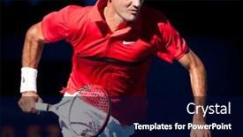  Presentation with quarter - Colorful PPT layouts enhanced with melbourne-january-24-roger-federer backdrop and a navy blue colored foreground