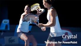  Presentation with melbourne - Cool new presentation theme with melbourne-january-27-sara-errani backdrop and a navy blue colored foreground