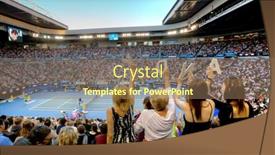  Presentation with melbourne - Audience pleasing presentation consisting of melbourne-january-28-rod-laver backdrop and a violet colored foreground