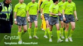  Presentation with umpires - Beautiful slide deck featuring melbourne-june-30-umpires-leave backdrop and a tawny brown colored foreground