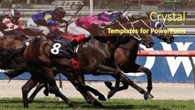  Presentation with australia melbourne - Theme featuring melbourne-march-13-horses-race background and a tawny brown colored foreground