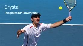  Presentation with volley - Presentation theme consisting of melbourne-march-6-carsten-ball background and a ocean colored foreground