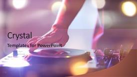  Presentation with christmas music - Cool new slides with melody - dj performing in nightclub closeup backdrop and a coral colored foreground