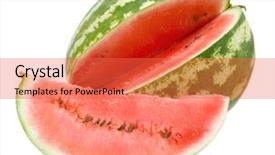  Presentation with melon - Presentation theme with melon - watermelon background and a red colored foreground