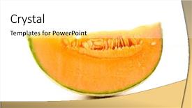  Presentation with blank whiteboard isolated on white - Beautiful PPT theme featuring melon isolated on white background backdrop and a white colored foreground